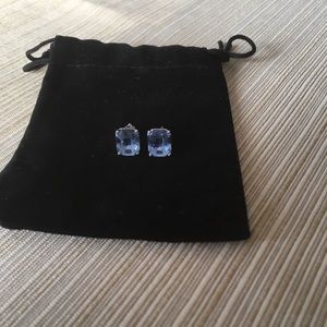 Coach earrings, NWOT, beautiful blue crystal